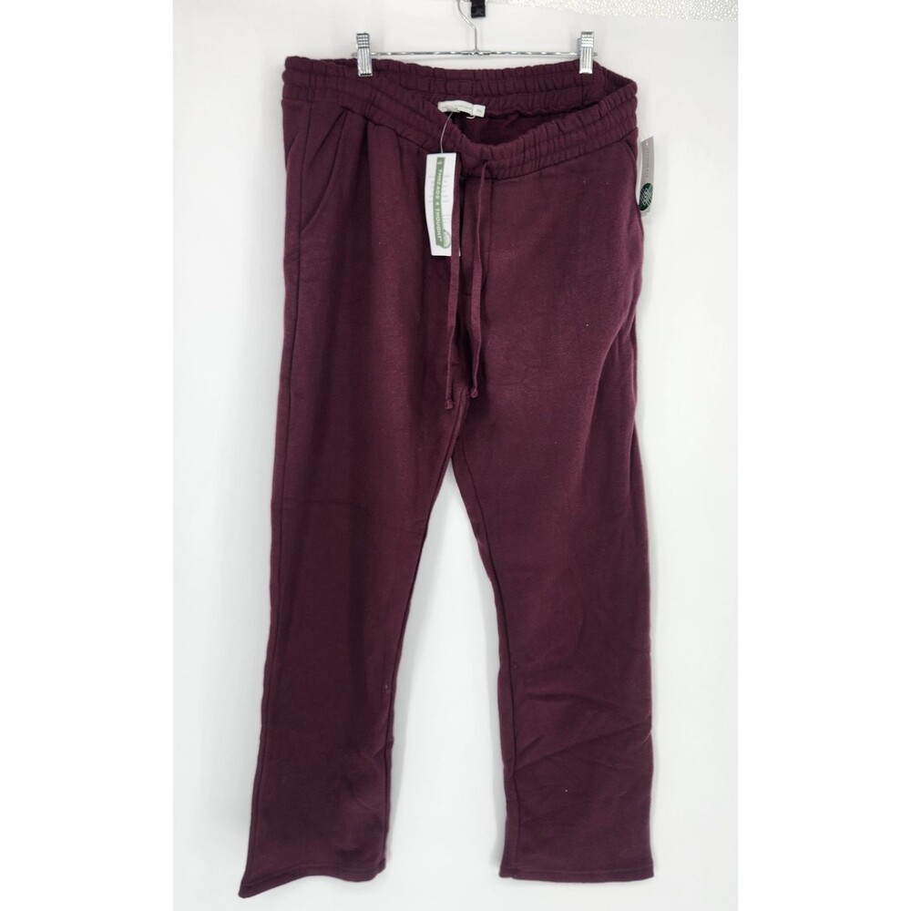 Threads 4 Thought Men's XXL Burgundy Red Kevin Peached Eco Fleece Pants NWT‎